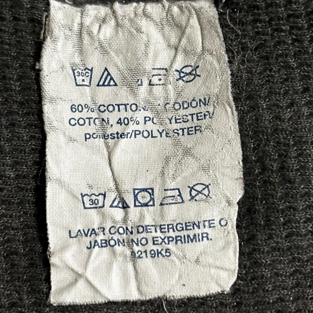Polo Ralph Lauren Polo Bear Thermal Sleep Shirt Gray Waffle Knit Top Size M